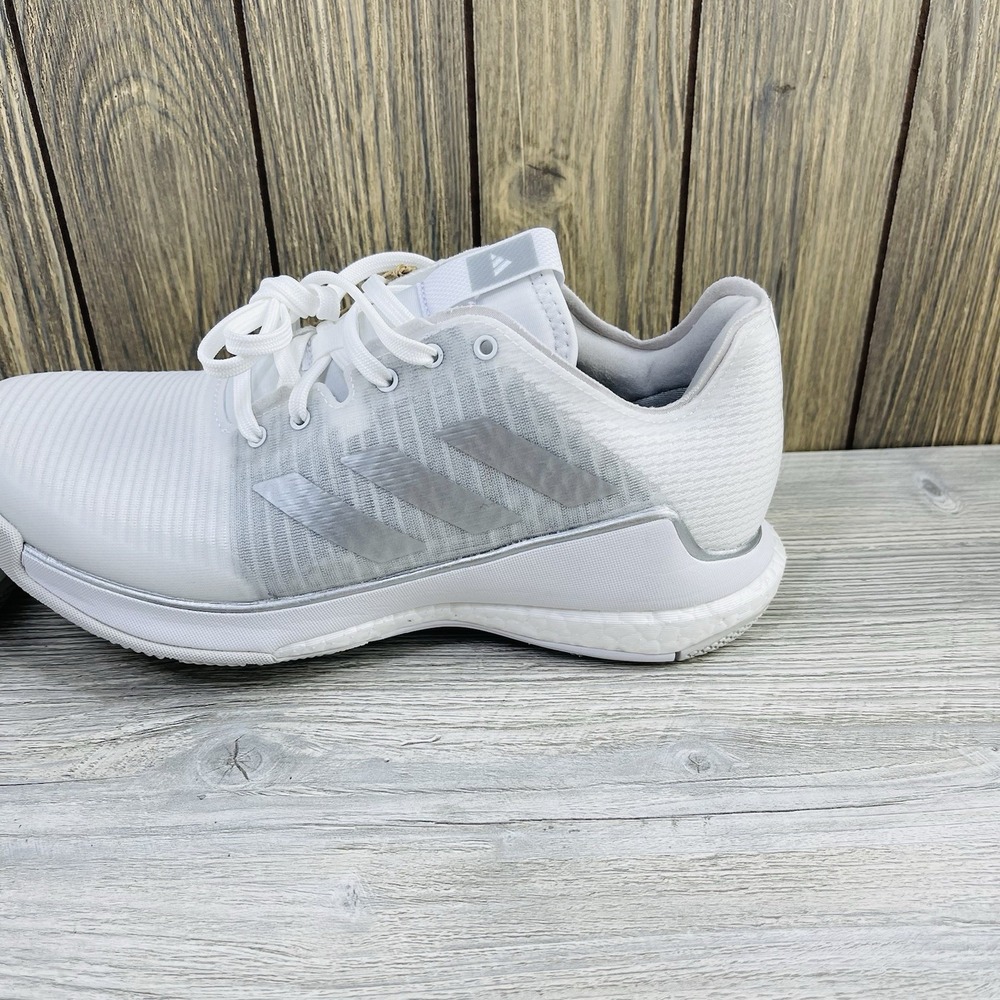 Adidas Crazyflight Volleyball Shoes White Silver Grey IG3970 Womens Size: 8.5 - Picture 6 of 16